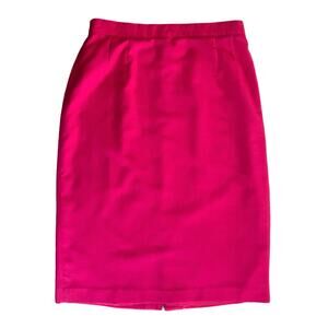 Joan Leslie Women's Pink Flat Front Back Waist Zip Lined Pencil Skirt | Size 12